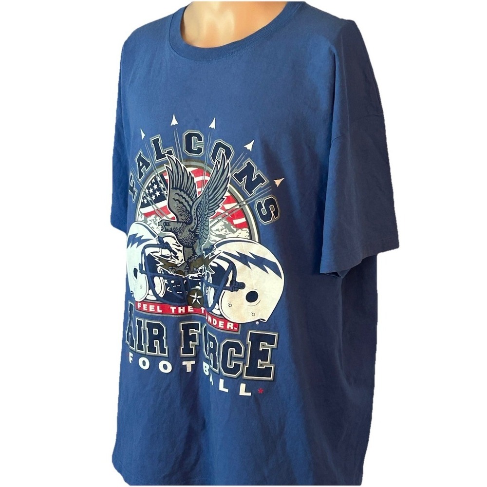 Air Force Falcons Football Mens XL NCAA Football Tee T-Shirt "Feel The Thunder" - Picture 3 of 7